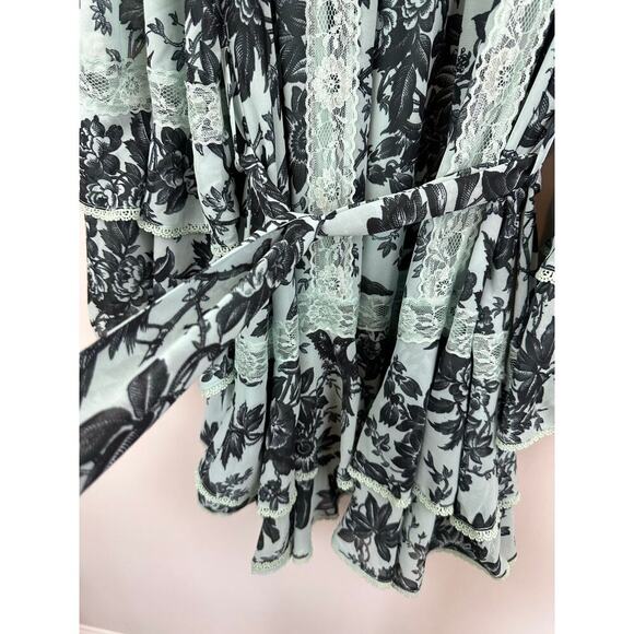 Anthropologie BHLDN Camila Long-Sleeve Chiffon Mini Dress Size Medium - Picture 11 of 16